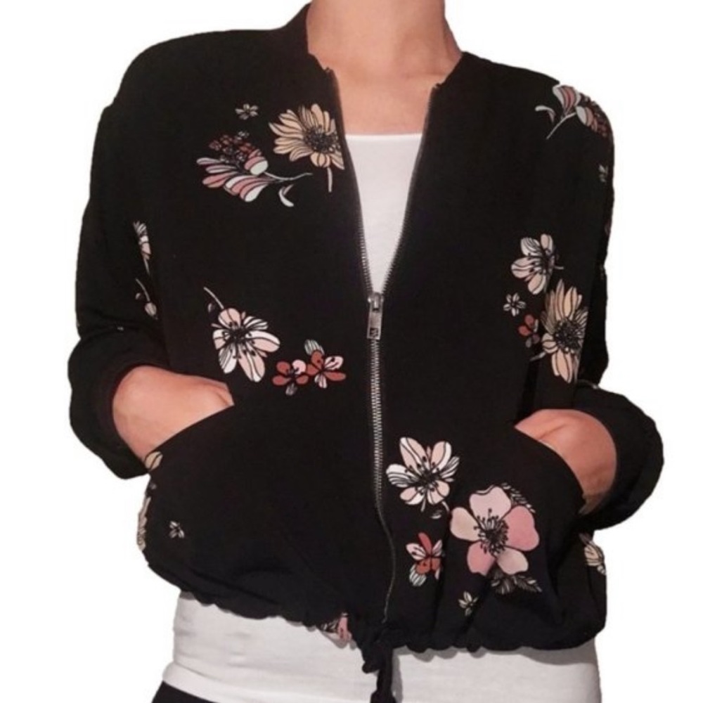 Who What Wear floral embroidered bomber jacket